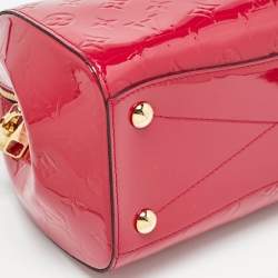 Pre Owned Louis Vuitton Rose Pop Monogram Vernis Montana Bag