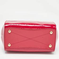 Pre Owned Louis Vuitton Rose Pop Monogram Vernis Montana Bag