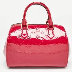 Pre Owned Louis Vuitton Rose Pop Monogram Vernis Montana Bag