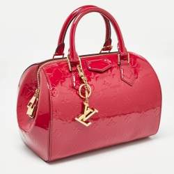 Pre Owned Louis Vuitton Rose Pop Monogram Vernis Montana Bag