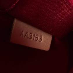 Pre Owned Louis Vuitton Rose Pop Monogram Vernis Montana Bag