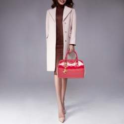 Pre Owned Louis Vuitton Rose Pop Monogram Vernis Montana Bag