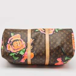Louis Vuitton Monogram Roses Canvas Keepall 50 Bag