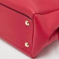 Pre Owned Louis Vuitton Red Leather Milla MM Bag