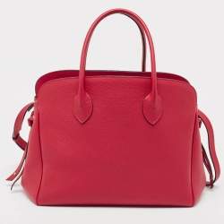 Pre Owned Louis Vuitton Red Leather Milla MM Bag