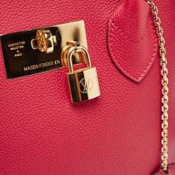 Pre Owned Louis Vuitton Red Leather Milla MM Bag