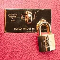 Pre Owned Louis Vuitton Red Leather Milla MM Bag