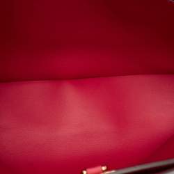 Pre Owned Louis Vuitton Red Leather Milla MM Bag