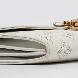 Louis Vuitton White Monogram Mahina Leather Amelia Wallet