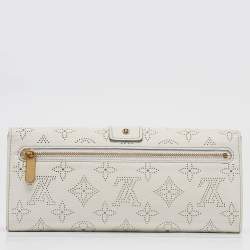 Louis Vuitton White Monogram Mahina Leather Amelia Wallet