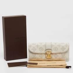 Louis Vuitton White Monogram Mahina Leather Amelia Wallet