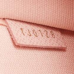 Pre Owned Louis Vuitton Rose Ballerine Monogram Pochette Felicie Valentine Dog