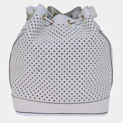 Louis Vuitton White Perforated Calfskin Leather Sofia Coppola Flore Noe Shoulder Bags