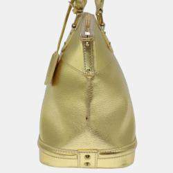 Louis Vuitton Gold Leather Suhali Lockit GM Satchel bag