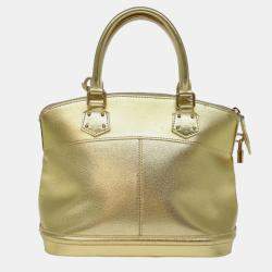 Louis Vuitton Gold Leather Suhali Lockit GM Satchel bag