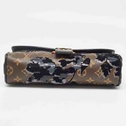 Louis Vuitton Black/Monogram Canvas and Leather Limited Edition Fleur de Jais Manege Clutch