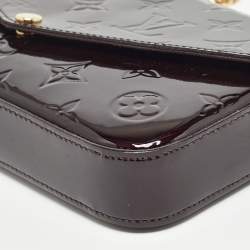 Pre Owned Louis Vuitton Amarante Monogram Vernis Pochette Felicie Clutch 