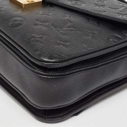 Pre Owned Louis Vuitton Black Monogram Empreinte Leather Pochette Metis Bag