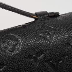 Pre Owned Louis Vuitton Black Monogram Empreinte Leather Pochette Metis Bag