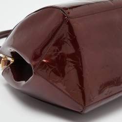Pre Owned Louis Vuitton Rouge Fauviste Monogram Vernis Sherwood GM Bag