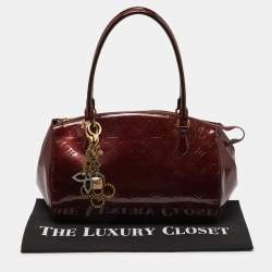 Pre Owned Louis Vuitton Rouge Fauviste Monogram Vernis Sherwood GM Bag
