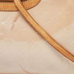 Pre Owned Louis Vuitton Rose Florentine Monogram Vernis Roxbury Drive Bag