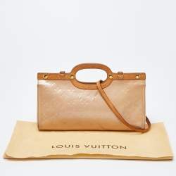 Pre Owned Louis Vuitton Rose Florentine Monogram Vernis Roxbury Drive Bag