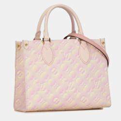 Louis Vuitton Pink Monogram Empreinte Summer Stardust OnTheGo PM Tote Bag
