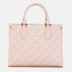 Louis Vuitton Pink Monogram Empreinte Summer Stardust OnTheGo PM Tote Bag