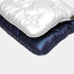 Louis Vuitton Navy/Silver Monogram Quilted Econyl Nylon Maxi Multi Pochette Accessoires