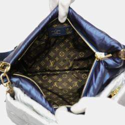 Louis Vuitton Navy/Silver Monogram Quilted Econyl Nylon Maxi Multi Pochette Accessoires