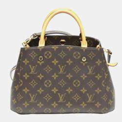 Louis Vuitton Brown Monogram Canvas BB Montaigne Satchel Bag