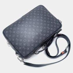 Louis Vuitton Black Canvas and Leather Monogram Eclipse Patchwork Messenger Bag