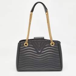 Pre Owned Louis Vuitton Black Quilted Leather New Wave Bag