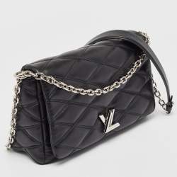 Louis Vuitton Black Leather Malletage GO-14 MM Bag