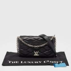 Louis Vuitton Black Leather Malletage GO-14 MM Bag