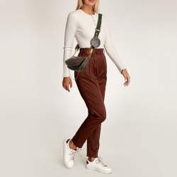 Pre Owned Louis Vuitton Khaki Monogram Canvas Multi Pochette Accessories Bag