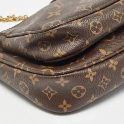 Pre Owned Louis Vuitton Khaki Monogram Canvas Multi Pochette Accessories Bag