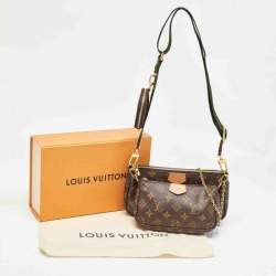 Pre Owned Louis Vuitton Khaki Monogram Canvas Multi Pochette Accessories Bag