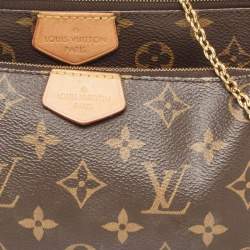 Pre Owned Louis Vuitton Khaki Monogram Canvas Multi Pochette Accessories Bag