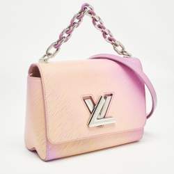 Pre Owned Louis Vuitton Orange/Purple Gradient Epi Leather Twist MM Bag