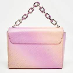 Pre Owned Louis Vuitton Orange/Purple Gradient Epi Leather Twist MM Bag