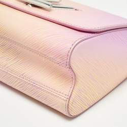 Pre Owned Louis Vuitton Orange/Purple Gradient Epi Leather Twist MM Bag