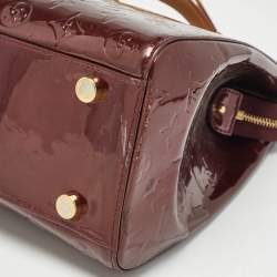 Pre Owned Louis Vuitton Rouge Fauviste Monogram Vernis Brea GM Bag