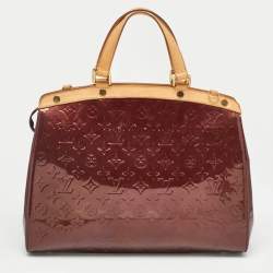 Pre Owned Louis Vuitton Rouge Fauviste Monogram Vernis Brea GM Bag