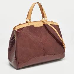 Pre Owned Louis Vuitton Rouge Fauviste Monogram Vernis Brea GM Bag