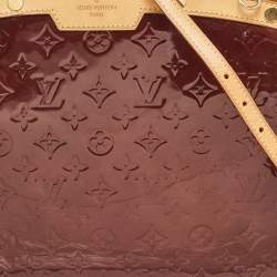 Pre Owned Louis Vuitton Rouge Fauviste Monogram Vernis Brea GM Bag