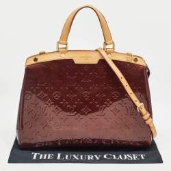 Pre Owned Louis Vuitton Rouge Fauviste Monogram Vernis Brea GM Bag