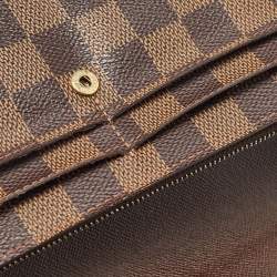 Louis Vuitton Damier Ebene Canvas Sarah Wallet