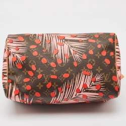 Pre Owned Louis Vuitton Monogram Canvas Limited Edition Jungle Dots Speedy 30 Bag